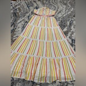 Aerie Multicolor Striped Backless Dress